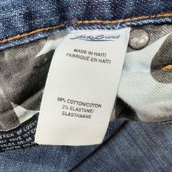 Lucky Brand Jeans Mens 38x30 Blue 181 Relaxed Straight Denim Pants Zip Distress - Picture 8 of 11